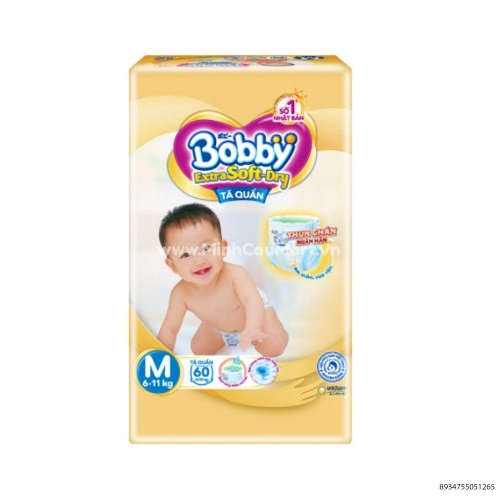 Tã Quần Bobby Size M64 Miếng  Tã Quần Bobby Size M64 Miếng